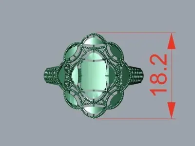 rings 3D print model 11