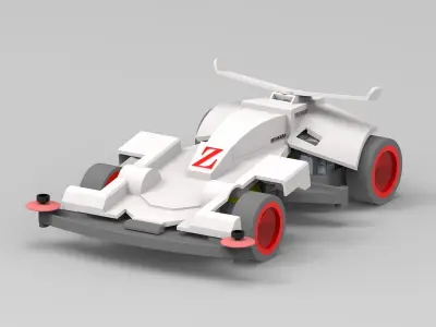 REPLICA OF THE TRIDAGGER TAMIYA CAR 4WD 3D model