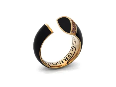 De Grisogono ring  Jewelry Black Bell Collection Ring  829 3D print model