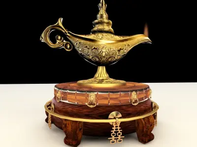 Chinese magic lamp 3D model