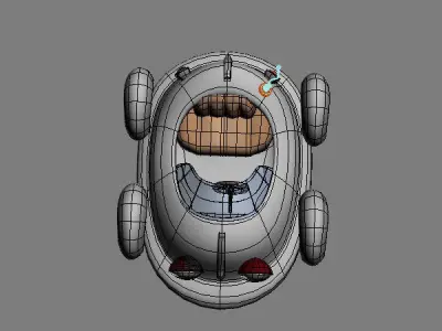 Car cartoon 02 Low-poly 3D model