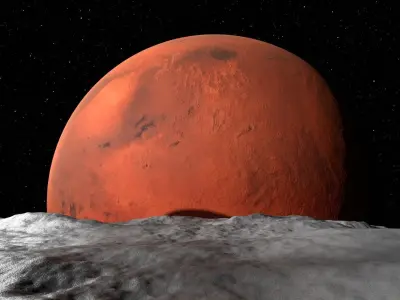 Moon View Solar System 3D model