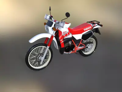 Yamaha DT80  Low-poly 3D model