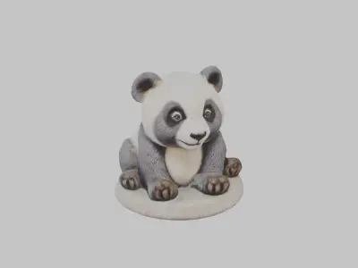 Animal Panda Craft Low-poly 3D model