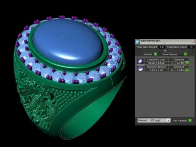Dragon Ring  For men 3D model