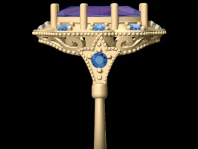 Classic Luxury Oval Ring 3D print model