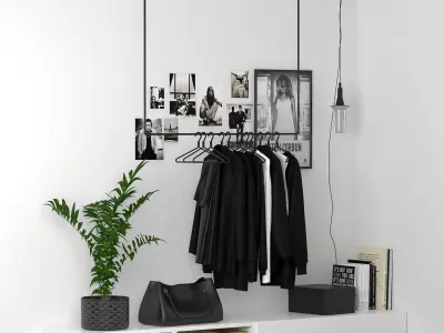  clothes on a hanger 3D model