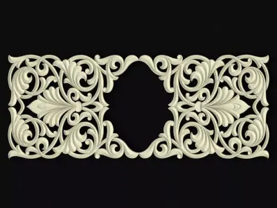 Central decor ornament for furniture 3D model 837