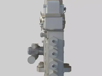 Diesel Fuel Injection Pump Low-poly 3D model