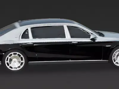 Modern Two-Tone Ultra-Luxury Sedan 3D Model Low-poly 3D model