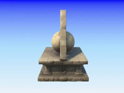 Ancient Rock Low-poly 3D model