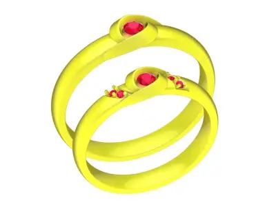 A6226 Fashion Wedding Ring 3D Model 3D print model