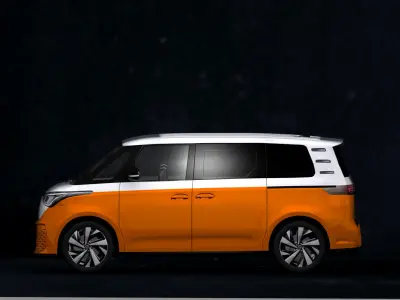 volkswagen id buzz  schiebetueren  Low-poly 3D model