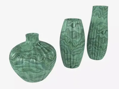Ceramic Vases 3-set 02 3D model