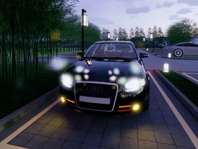 AUDI A4 AVANT Low-poly 3D model