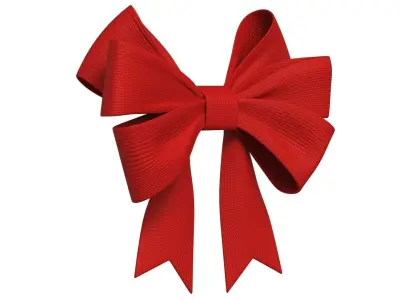 Christmas Bow Ribbon 67 Low-poly 3D model