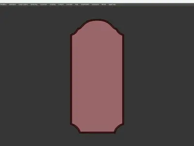 Ballard Designs Capelle Mirror Low-poly 3D model