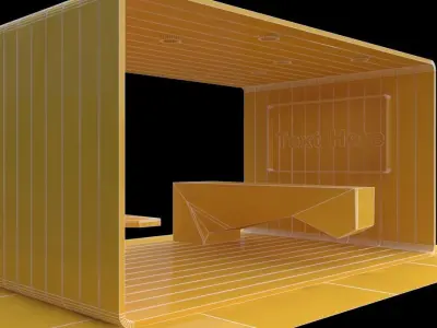 Stand Yellow Free 3D model