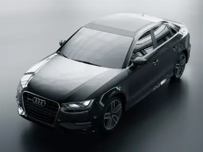 Audi A3 2015 Low-poly 3D model