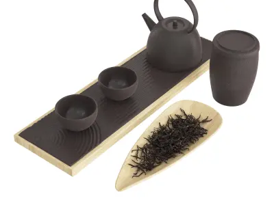 Chinese Tea Ceremony Set 3D model