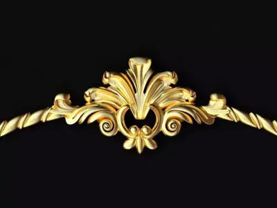 Central decor ornament for furniture 3D model 393