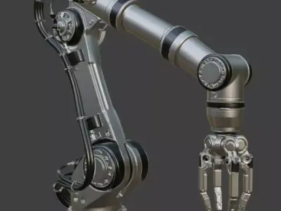 Industrial Robotic Arm 3D Model 3D model
