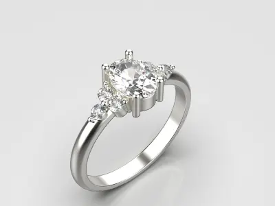 wedding rings for women 3D print model