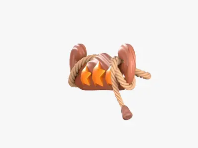 Three Star Winning 3D Illustration 3D model