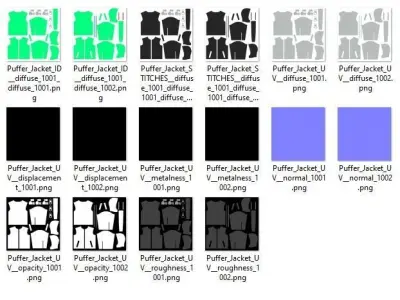 Womens Oversized Puffer jacket 3D model