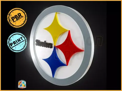 Pittsburgh Steelers logo - Cinematic - 3D print 3D model