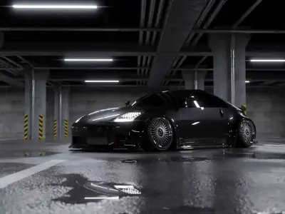 Widebody 350z with Emitz wheels 3D model