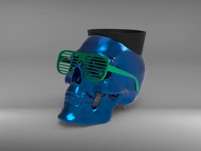 Skull Vase 3D print model