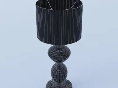 Gold Lamp Red 3D model