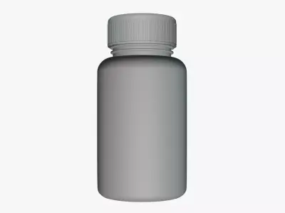 Basic Vitamin Bottle - Geometry Only No Textures No Materials 3D model