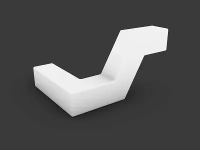 Bench letter l Free 3D model
