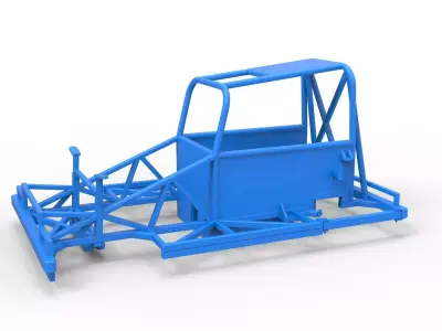 Frame of New Zealand Ministock car Scale 1 to 25 3D print model