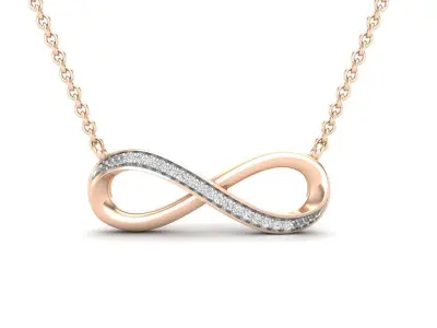 AV 528 Diamond Ladies Infinity Shape Pendant  3D print model