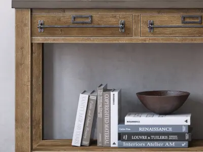 ZINC-TOP MERCANTILE CONSOLE 3D model