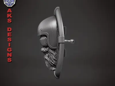 Biker skull version 6 Belt buckle 3D print model