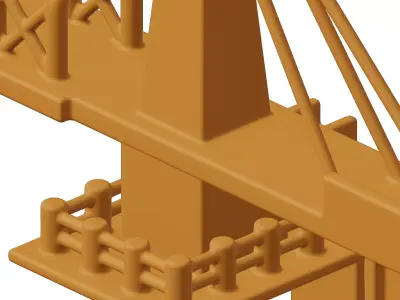 Plastic Industrial Tower Crane Toy 3D model