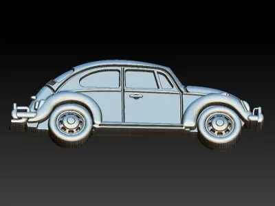 Beetle  - Fusca - Relief 3D print model