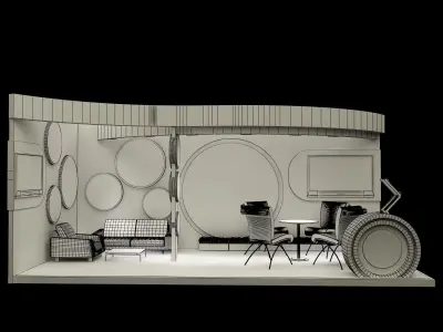 Booth Exhibition Stand a255a 3D model