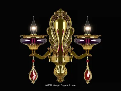 695 Melagro Osgona Collection of Vintage Lamps 3D Model Pack