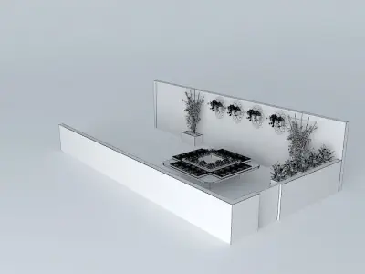 andreiaorkut garden with plants in it Free 3D model