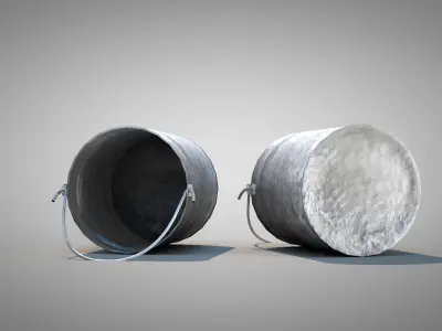 Construction - iron bucket 3D model