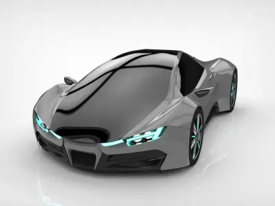 Electric Super Car 3D model