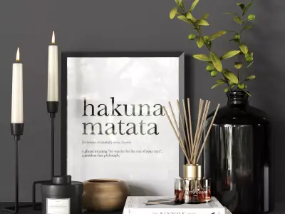 Decorative set hakuna matata 3D model