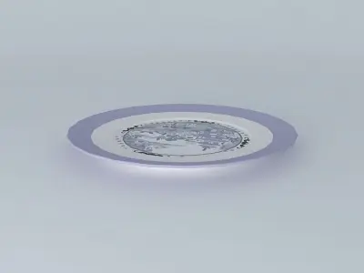 A plate lilac Free 3D model