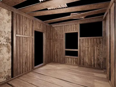 Medieval Houses 64- 4K Textures Game Ready Low-poly 3D model