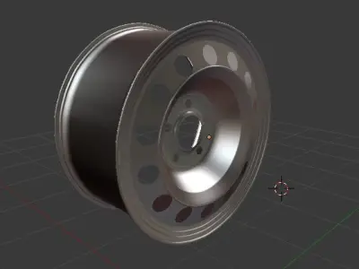 Steelies wheel with holes 3D model